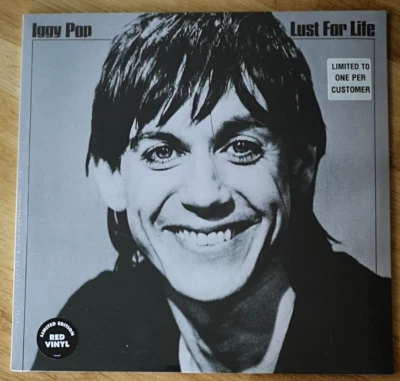 IGGY POP ‎– UK 2017 *RED Vinyl/SEALED* Reissue LtdEd HMV LP: Lust For Life. UMC - Image 1 of 4