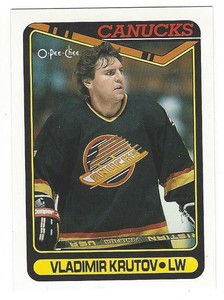 VLADIMIR KRUTOV 1990-91 O-Pee-Chee #380 ROOKIE NM-MT NHL Vancouver Canucks 