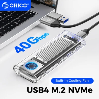 ORICO M.2 NVMe SSD Gehäuse 40Gbps USB C M2 Adapter für Thunderbolt 4/3 M-Key - Bild 1 von 4