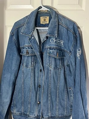 CHER Living Proof Tour 2003 Denim Jean Jacket XL Blue - Image 1 of 4