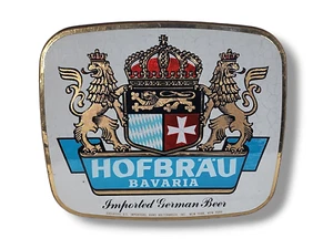 HOFBRAU IMPORTED BEER Sign Light Blue Cardboard Easel Back Sign 10"x9" - Picture 1 of 8