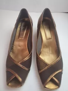 Sesto Meucci Women's Shoes Size 11 Italian Metallic Open Toes - Picture 1 of 9