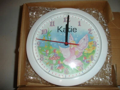Vintage Kids Clock, "Katie" single AA Battery Works! 8 1/2 INCH - Image 1 of 4