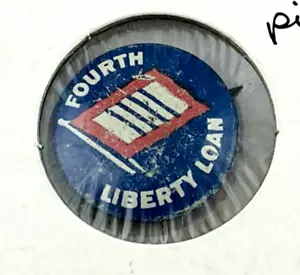 Spilla Bottone Quarta Libertà Prestito Legame - 1917 Epoca WWI Da Collezione - Foto 1 di 5