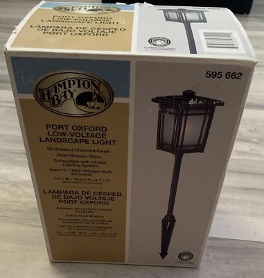 Hampton Bay Paisaje Luz Puerto Oxford Pasarela Iluminación Bajo Voltaje 595-662 Nuevo Foto 1 de 4