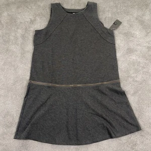 Mossimo A-Line Dress Women's Size XL Heather Grey Sleeveless Zipper Accent - Picture 1 of 12