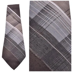 Vintage Striped 70s Kipper Tie Wide 1970s Brown Necktie Retro Mod - Picture 1 of 4