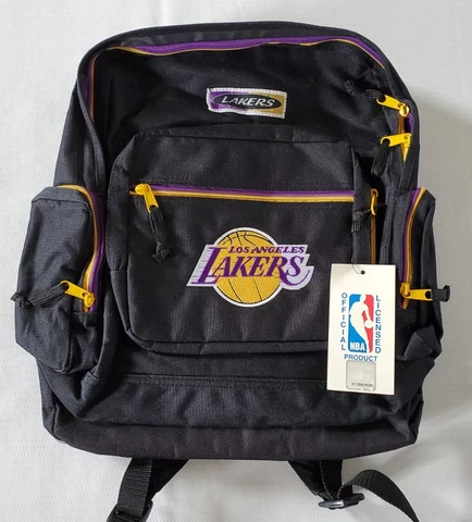 Los Angeles Lakers backpack Black Pro Works 16" Tall Embroidered New Cover
