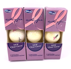 Wilson Hope Breast Cancer 3 Packs (9 Balls) Soft Feeling Clear Cover Golf NEW - Picture 1 of 6