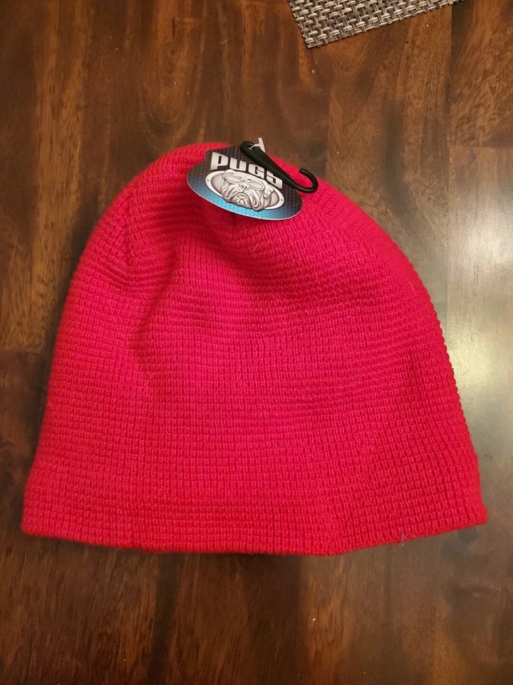 PUGS GEAR SHERPA stocking cap OSFM GREEN WITH BEIGE LINING 4273