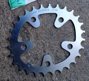 NUEVO DE LOTE ANTIGUO SHIMANO BIOPACE 28 ANILLO 28 DIENTES ACERO CROMADO - Imagen 1 de 3