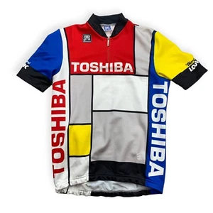 Toshiba Santini vintage Rad Shirt 90er Gr. M BW 51cm Bike Trikot ZM41 - Bild 1 von 3