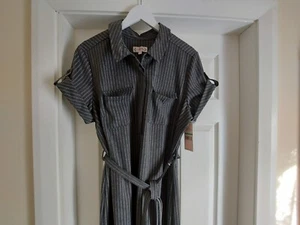 Dress “Nanette Lepore“ Heather With Stripes Grey/White Colour Size: 16 (UK) - Picture 1 of 16