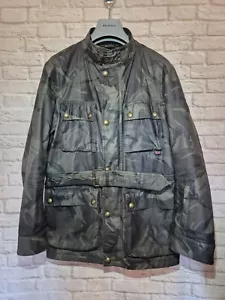 Belstaff Sophnet Camoflauge Roadmaster Style Belted Wax Jacket Small 36 UK - Bild 1 von 24