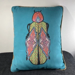 ALMOHADA INSECTO ESCARABAJO DAMA INSECTO NATURALEZA MULTICOLOR RECTÁNGULO LANZAMIENTO/SALÓN - Imagen 1 de 6