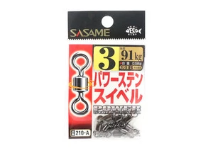 Sasame 210-A Power Stain Swivel Smooth Spin Black Size 3 (0877) - Imagen 1 de 4