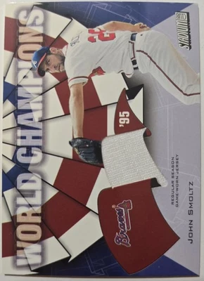 2002 #wc-js John Smoltz  Topps Stadium Club Jersey '95 Braves Baseball - Image 1 of 2