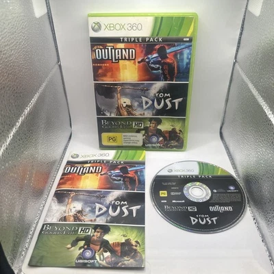 Triple Pack: Outland, From Dust, Beyond Good & Evil HD • Xbox 360 CIB • PAL AUS - Image 1 of 4