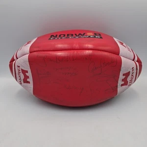 Signed Wigan Warriors Rugby League Ball Vintage Retro 90s Ellgren Viktor Norweb - Picture 1 of 9