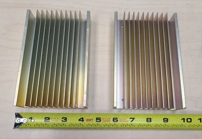 2 Large Heatsinks 6" x 4" x 1.25" Extruded Aluminum 1.3 lbs. each - Image 1 of 4