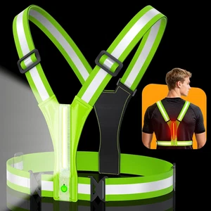 LED Reflective Vest Super Bright Lighting, 360° Visible Running Light for Runner - Picture 1 of 12