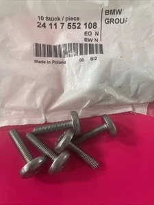 5x 🔺Genuine BMW Gearbox Oil Pan Torx Screw M6x28.5mm 24117552108 - Picture 1 of 4
