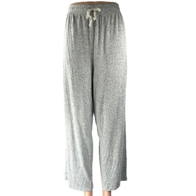 Donna Karan Women's Gray Heather High Waist Wide Leg Lounge Pajama Pants Size XL - Image 1 of 4