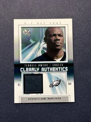 2004 Fleer E-X 清晰正品 Terrell Owens 游戏补丁。 /81 — 第 1/2 张图片
