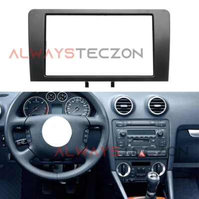 Car Stereo Radio Fascia Dash Frame Trim 2DIN For Audi A3 (8P/8PA) 2003-2008 - Image 1 of 4