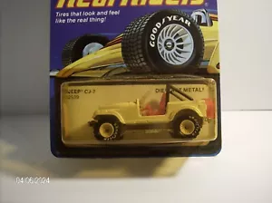 HOT WHEELS REAL RIDERS WHITE JEEP CJ-7 with WHITE HUBS - Picture 1 of 9