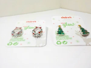 Orecchini Claire's Natale Vacanze Lotto 2 Paia Nuovi - Foto 1 di 2
