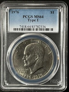 1976 Eisenhower Type 1 Dollar PCGS MS64  83752336 - Picture 1 of 2