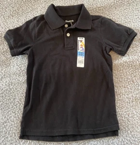 NWT Garanimals Toddler Boy's Short Sleeve Black Polo Shirt Size 4T - Picture 1 of 8