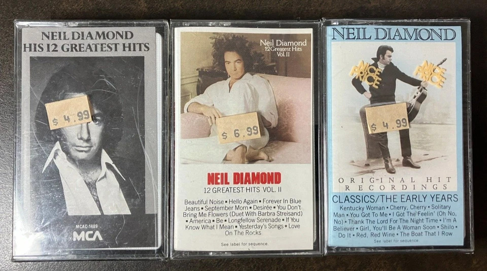 3  NEIL DIAMOND CASSETTE TAPES, FACTORY SEALED - Image 1 of 1