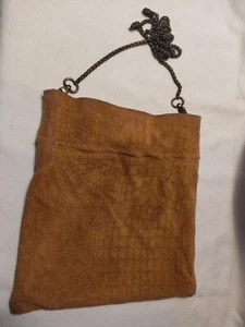 Free People Brown Nubuck shoulder cross body pouch zipper - Picture 1 of 4