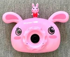 Pink Bubble Maker Camera Toy Bubble Blower with Music & LED for Kids - Picture 1 of 2