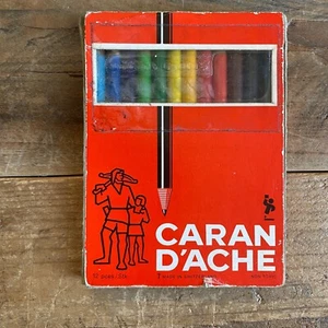 Vintage Caran D'Arche 12 Peice Coloured Pencil Set - Card Case - Switzerland - Picture 1 of 15