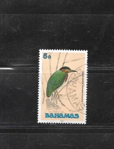 BAHAMAS SC# 709 1991 5c VOGEL ENDGÜLTIG POSTALISCH GEBRAUCHT VZ ALTE BRIEFMARKE - Bild 1 von 1