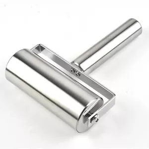 Pastry Pizza Roller, Non Stick Smooth Stainless Steel Rolling Pin Metal Kitchen - Picture 1 of 5