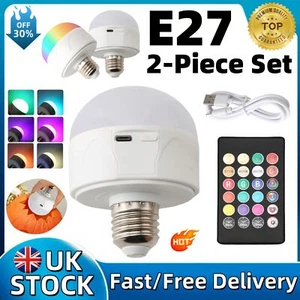 2X USB Rechargeable LED Light Bulb Lamp +Remote Control Removable Magnetic Base - Picture 1 of 12