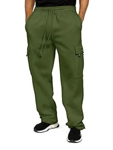 G-Style USA Men's Jogger Heavy Weight Fleece Cargo Pocket Sweat Pants S~6XL-FL77 - Picture 1 of 77