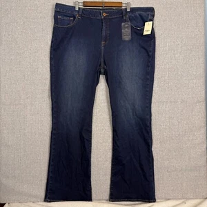 Lucky Brand Ginger Bootcut Jeans Dark Wash Stretch Denim Plus Size 24W x32 - Picture 1 of 13