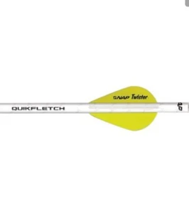 NAP Twister Quikfletch 2" 6 Pack Yellow/White NAP-60-636 - Picture 1 of 4