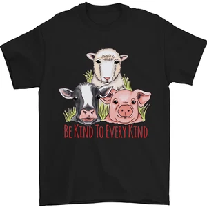Vegan Kind to Ever Kind Vegetarian Mens T-Shirt 100% Cotton - Picture 1 of 96