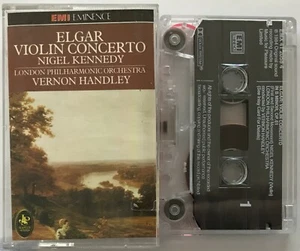Elgar Violin Concerto Nigel Kennedy LPO Vernon Handley Cassette Tape - Picture 1 of 3
