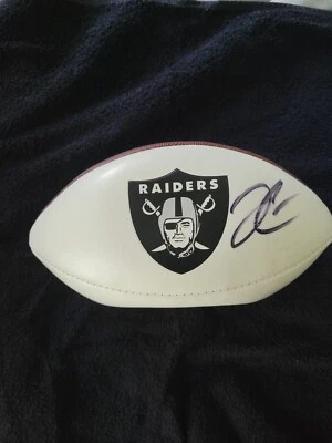 Carr Autographed Signed Oakland Raiders Logo Football -and unknown Beckett - Image 1 of 4