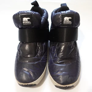 SOREL Joan of Arctic Next Lite Strap Puffy Waterproof Boots Dark Blue Size 10 - Picture 1 of 8