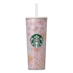 STARBUCKS JAPAN SAKURA 2025 Cherry Blossoms Cold Cup Tumbler Layered 414ml New - Picture 1 of 7
