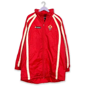 Giubbotto Lotto Fiorentina Vintage rosso lungo con zip - Taglia XL/XXL uomo - Imagen 1 de 18