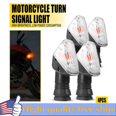 4x Lámpara indicadora de señal de giro delantera trasera transparente para Kawasaki KLR 650 KLR650 08-17 Foto 1 de 4